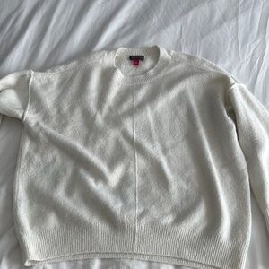 Vince Camuto White Crew Neck Sweater